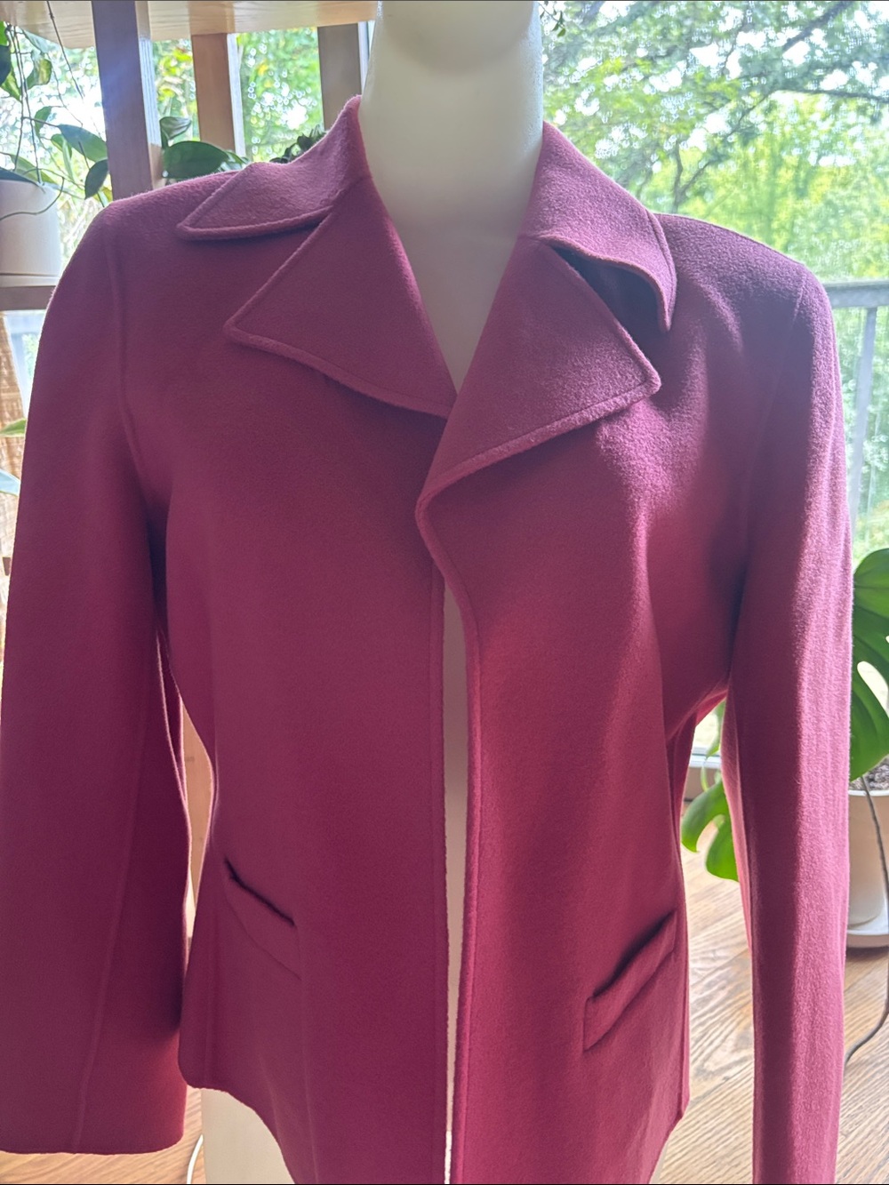 Talbots Plum Notch Lapel Tailored Blazer size 10